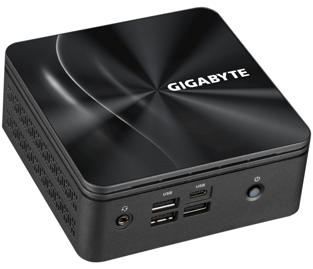 Мини компютър Barebone Gigabyte Brix BRi7H-4800,  AMD Ryzen 7 4800U 1.8/4.2GHz, 2x SO-DIMM DDR4, 1x SATA, 1x M.2 slot, 1x USB 3.1 Type-C, LAN, Wi-Fi, Bluetooth, HDMI, DisplayPort, Free DOS