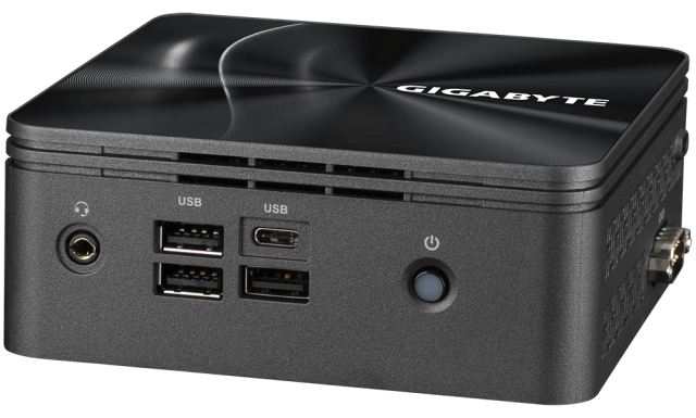 Мини компютър Barebone Gigabyte Brix BRi7H-4800,  AMD Ryzen 7 4800U 1.8/4.2GHz, 2x SO-DIMM DDR4, 1x SATA, 1x M.2 slot, 1x USB 3.1 Type-C, LAN, Wi-Fi, Bluetooth, HDMI, DisplayPort, Free DOS
