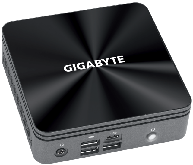 Мини компютър Gigabyte Brix BRi3-10110, Intel® Core™ i3-10110U, 2 x SO-DIMM DDR4, M.2 SSD,USB Type-C™, WF+BT, черен