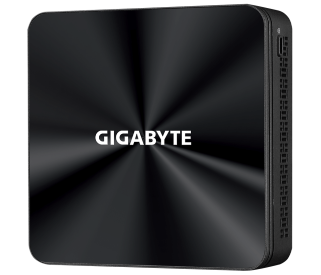 Мини компютър Barebone Gigabyte Brix BRi7H-10710, Intel Core i7-10710U 1.1/4.7 GHz, 2x SO-DIMM DDR4, без твърд диск, 6x USB 3.2, WiFi и Bluetooth, Free DOS