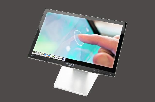 Стойка за тъч монитори Hannspree Compact, 10- 21.5", VESA: 75x75-100x100, бял