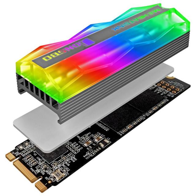 Пасивен охладител Jonsbo M.2 SSD, АRGB