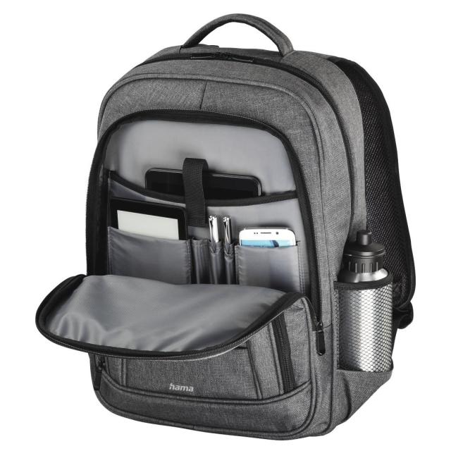 Раница за лаптоп HAMA Business, 15.6'' (39.62 cm), Цип, Сив