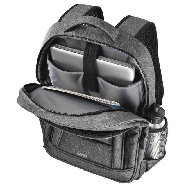 Раница за лаптоп HAMA Business, 15.6'' (39.62 cm), Цип, Сив