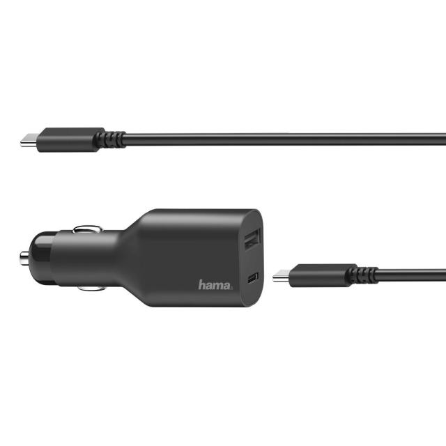 Зарядно за кола HAMA Universal, (PD), 5-20V/70W, USB-C Cable, 1 m, Черен