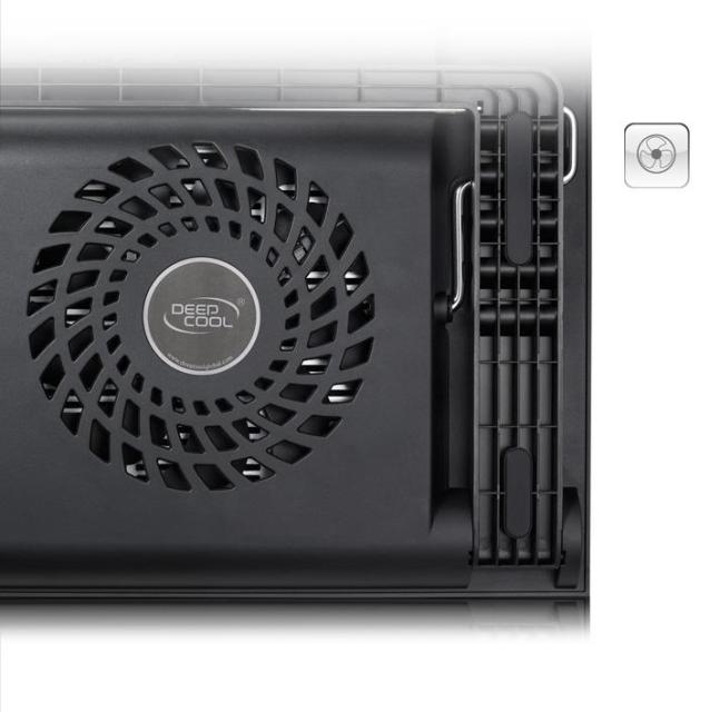 Охладител за лаптоп DeepCool N9BLACK, 17", 180 mm, Черен