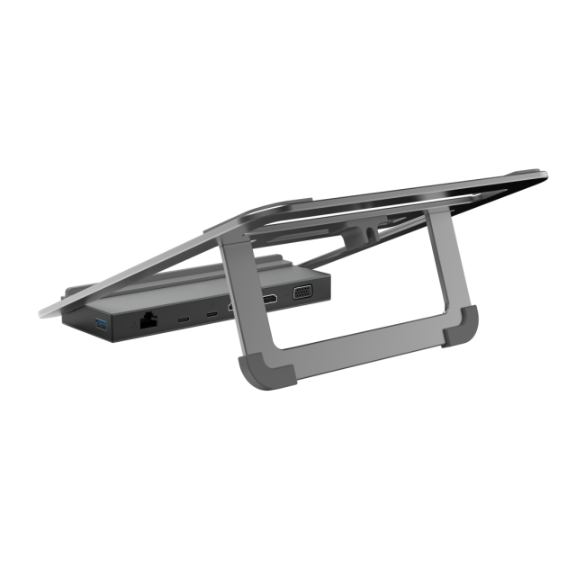 Докинг станция 12 в 1 HAMA, USB, HDMI™, DP, LAN, SD, microSD, Jack, Сив