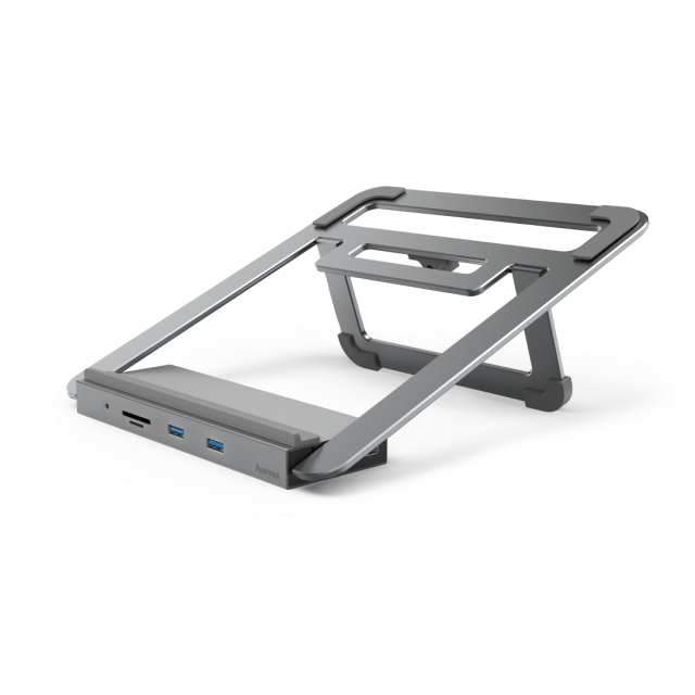 Докинг станция 12 в 1 HAMA, USB, HDMI™, DP, LAN, SD, microSD, Jack, Сив
