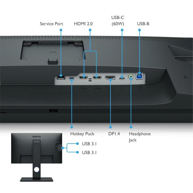 Монитор BenQ SW271C, IPS‎, 27 inch, Wide, 4K, HDR10, USB-C, Display Port, HDMI, USB Hub, Card Reader, Черен