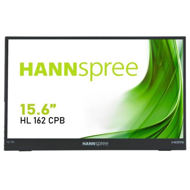 Монитор HANNSPREE HL 162 CPB, TFT, 15.6 inch, Wide, Full HD, USB, Mini HDMI, Черен