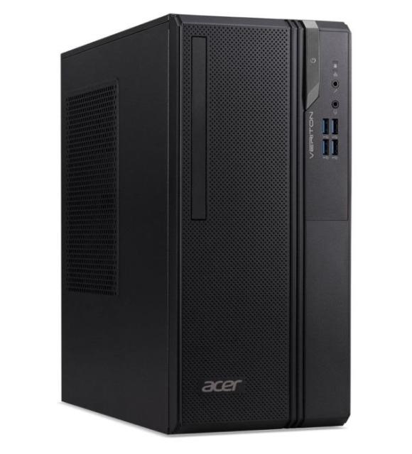 Настолен компютър Acer Veriton ES2740G, Core i3-10100 (up to 4.30GHz, 6 MB), 8GB DDR4 2666 MHz, 256GB 2.5'' SSD, no DVD, Intel UHD Graphics, Keyboard & Mouse USB, HDMI, VGA, 4xUSB 3.2, 4xUSB 2.0, RJ-45, 180W (80PLUS Bronze), NO OS, 3Y Warranty