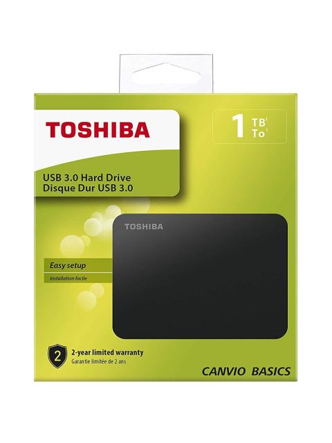 Външен хард диск Toshiba Canvio Basics, 1TB, 2.5" HDD, USB 3.0