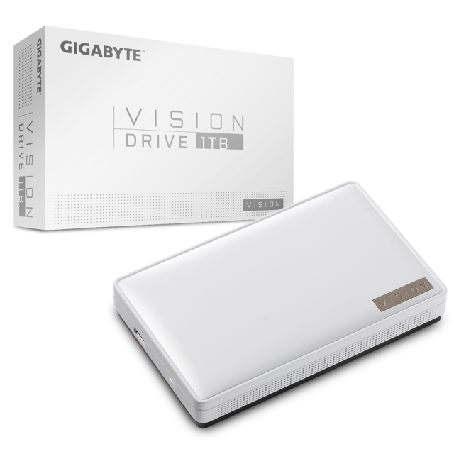 Външен SSD GIGABYTE VISION, 1TB, USB 3.2 Gen2x2 Type-C, Бял