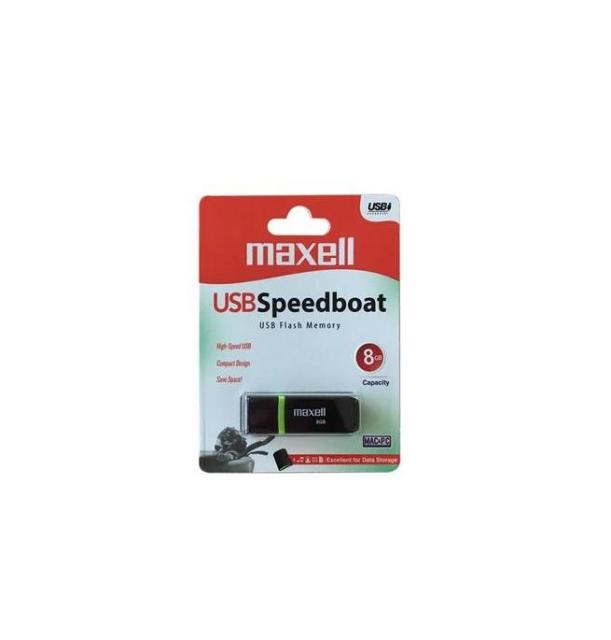 USB памет MAXELL SPEEDBOAT 8GB, USB 2.0, Черен