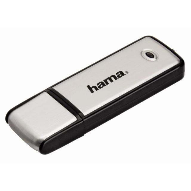 USB памет HAMA "Fancy", 64GB, USB 2.0, Черен/Сребрист