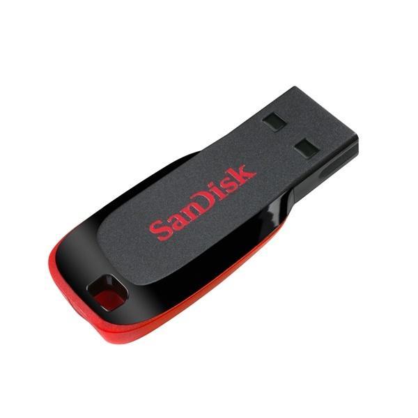 USB памет SanDisk Cruzer Blade, 16GB, USB 2.0, Черен-Червен