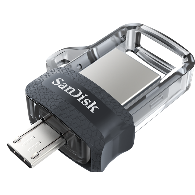 USB памет SanDisk Ultra Dual Drive 32GB, OTG, USB 3.0/Micro USB, Черен