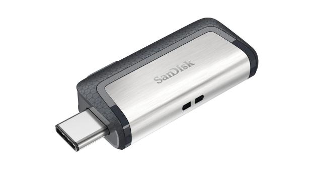 USB памет SanDisk Ultra Dual Drive 32GB, USB 3.0/ Type-C, Черно-сива