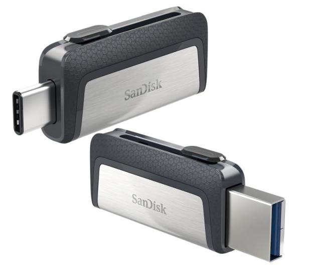 USB памет SanDisk Ultra Dual Drive 32GB, USB 3.0/ Type-C, Черно-сива