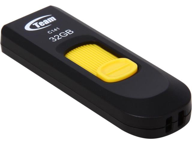 Памет USB Team Group Elite C141, 32GB, USB 2.0, Жълт