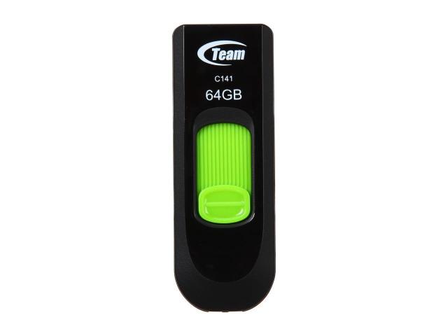 Памет USB Team Group Elite C141, 64GB, USB 2.0, Зелен