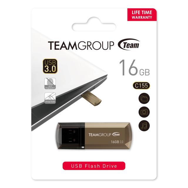 USB памет Team Group C155 16GB USB 3.0, Златен