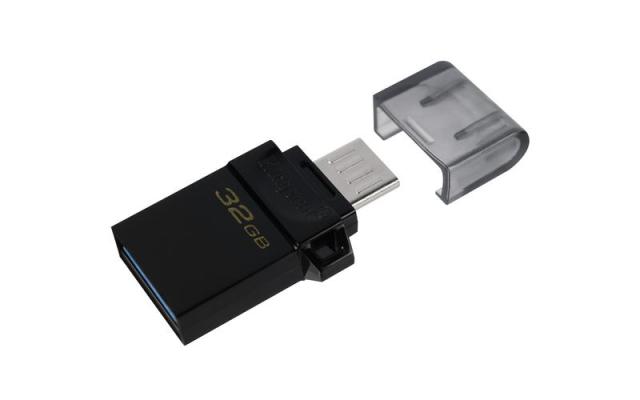 USB памет KINGSTON DataTraveler MicroDuo3 G2 128GB, OTG USB 3.2/micro USB, Черен