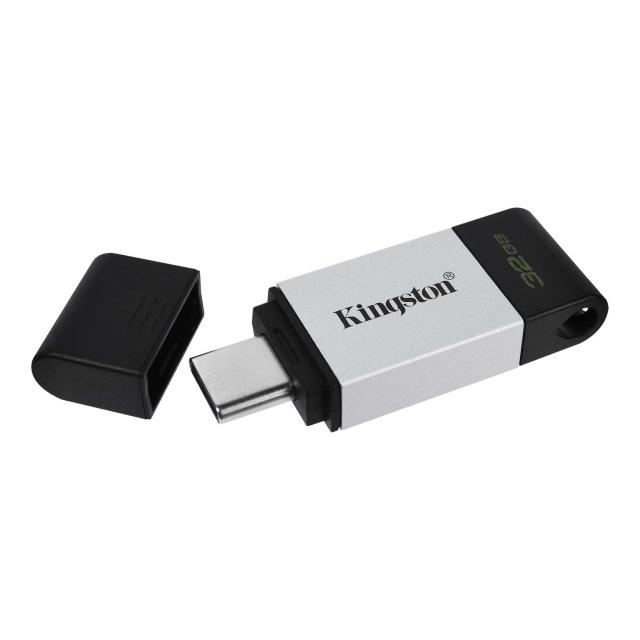 USB памет KINGSTON DataTraveler 80, 32GB, USB-C 3.2 Gen 1, Черна