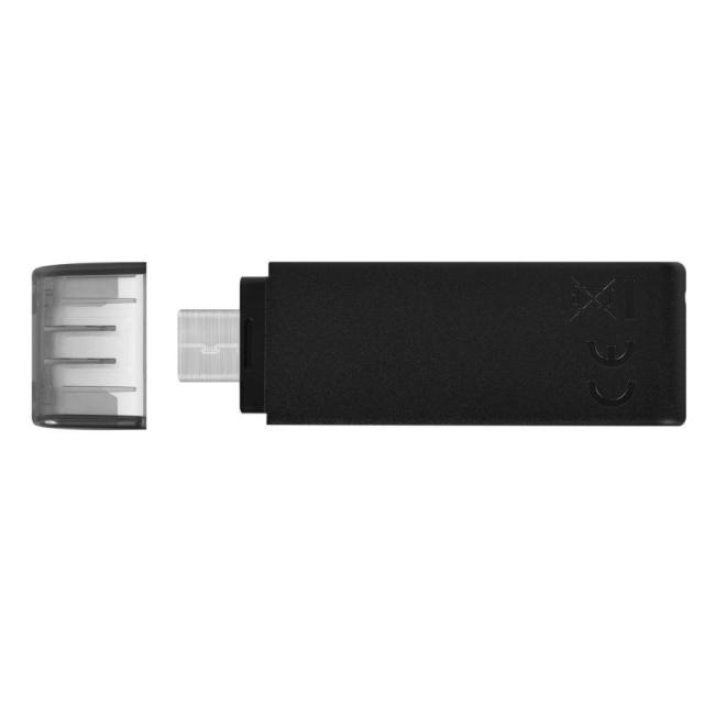 USB памет KINGSTON DataTraveler 70, 64GB, USB Type-C 3.2 Gen 1, Черна