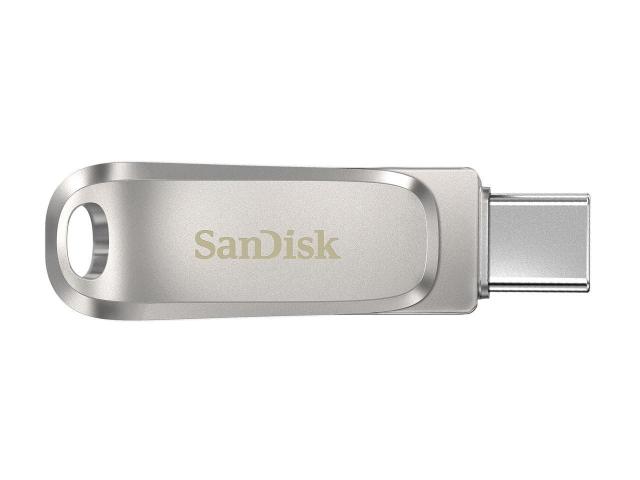 USB памет SanDisk Ultra Dual Drive Luxe, 128GB, USB 3.1 Type-C, Сребрист