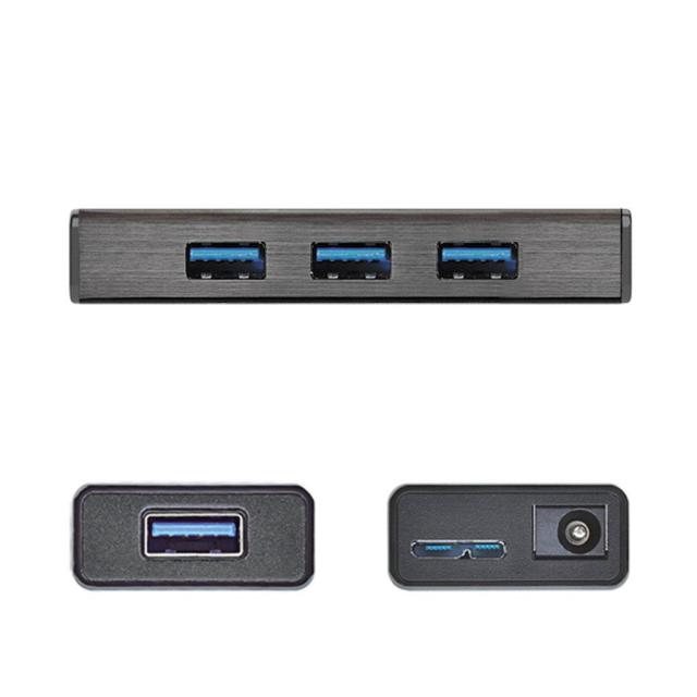 USB хъб J5Create JUH340, 4-портов USB 3.0, Черен 