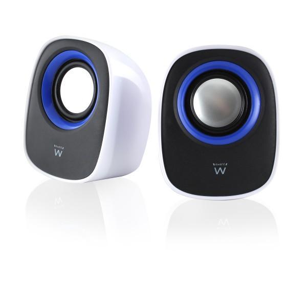 Тонколони Ewent EW3513, USB, 2.0, 2.5W x 2, Бял