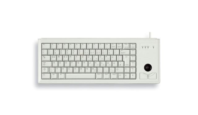 Компактна жична клавиатура CHERRY G84-4400 с Trackball, бяла