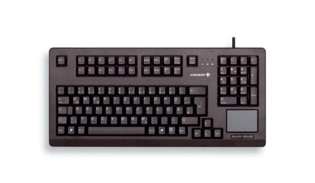 Компактна жична клавиатура CHERRY G80-11900, с touchpad, черна