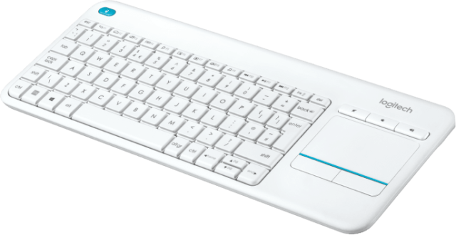 Клавиатура Logitech K400 PLUS US, Wireless, тъчпад, бяла 