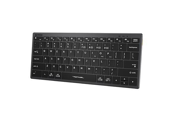 Клавиатура безжична A4TECH FBX51C FStyler, безжична, Bluetooth/Wireless, бутони с нисък профил, свързване едновременно с до 4 устройства, kирилизирана, Сивa