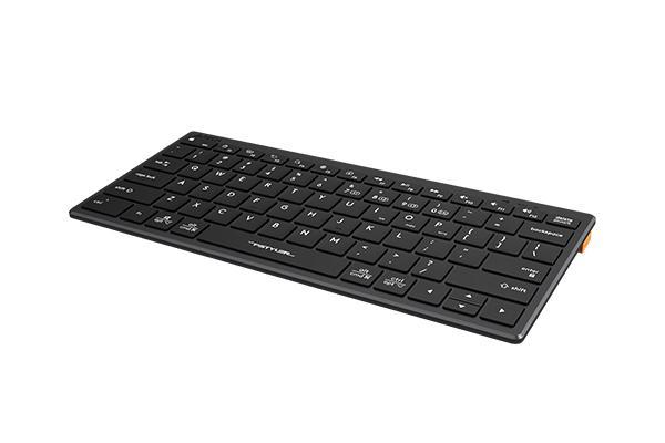 Клавиатура безжична A4TECH FBX51C FStyler, безжична, Bluetooth/Wireless, бутони с нисък профил, свързване едновременно с до 4 устройства, kирилизирана, Сивa