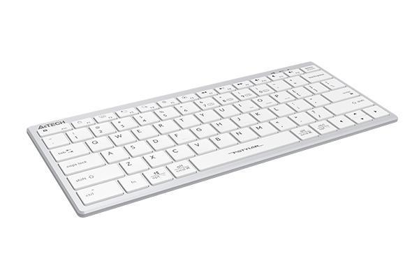  Клавиатура безжична A4TECH FBX51C FStyler Grayish White, безжична, Bluetooth/Wireless, бутони с нисък профил, свързване едновременно с до 4 устройства, kирилизирана, Бял