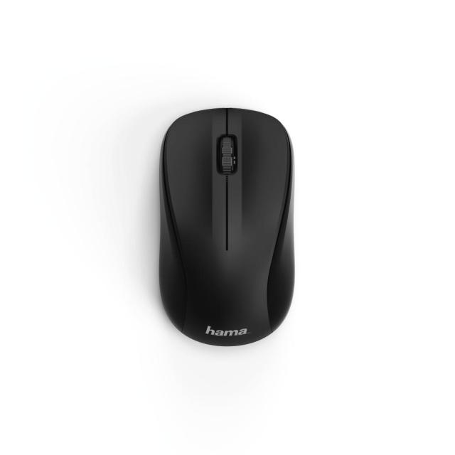 Мишка HAMA MW-300, 3 бутона, Wireless 2.4 GHz, Черен