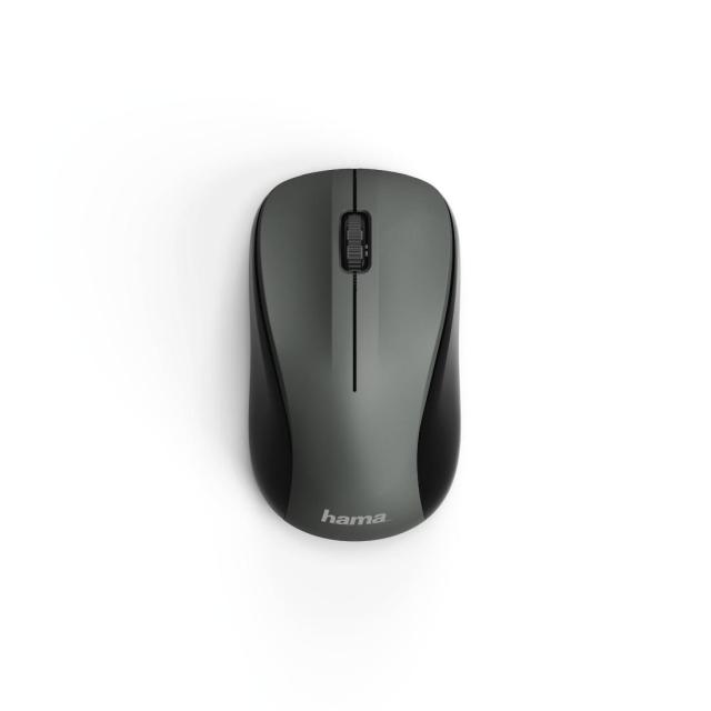 Мишка HAMA MW-300, 3 бутона, Wireless 2.4 GHz, Сив/Черен
