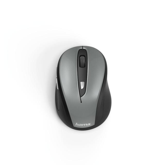 Мишка HAMA MW-400, Wireless 2.4 GHz, 800/1200/1600 dpi, Сив