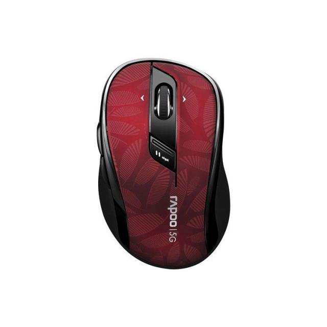Мишка RAPOO M500 Silent, Bluetooth/Wireless, Multi-mode, безшумна, Червен/Черен