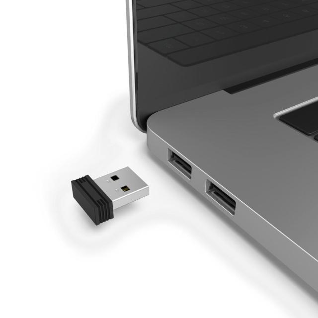 Мишка HAMA MW-600, 2 приемника USB-C/USB-A, 6 бутона, черен