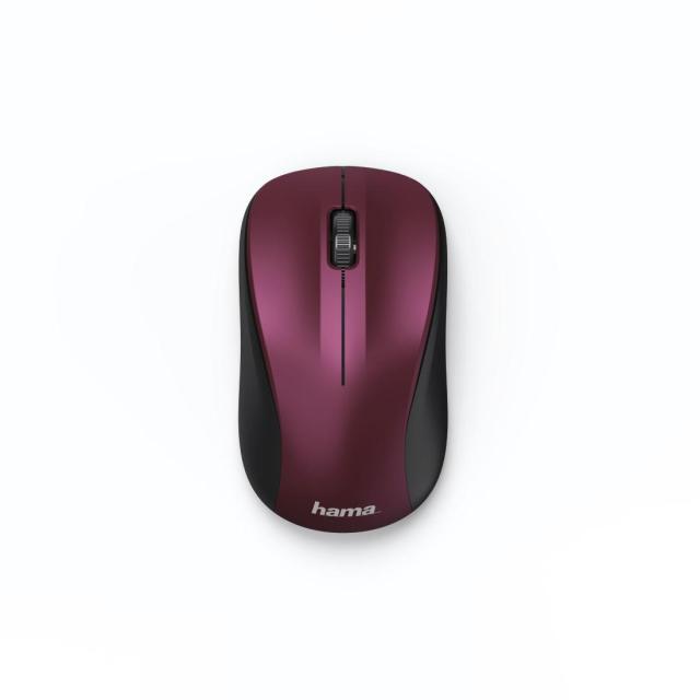 Мишка HAMA MW-300, 3 бутона, Wireless 2.4 GHz, бордо
