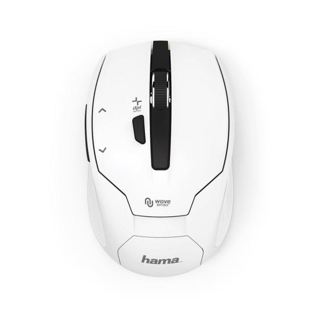 Мишка HAMA Milano, Wireless 2400dpi, 2.4GHz RF, Бял
