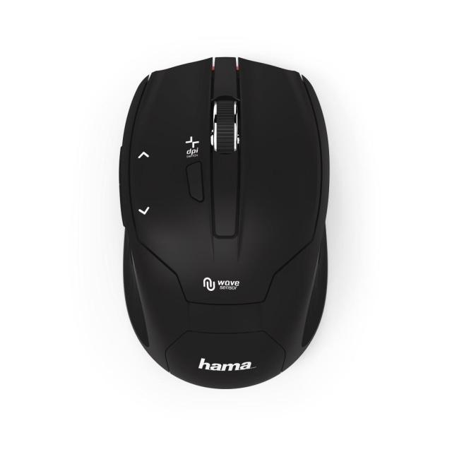 Мишка HAMA Milano, Wireless 2400dpi, 2.4GHz RF, Черен