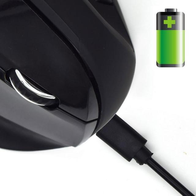 Мишка Ewent EW3158, оптична, безжична, вертикална, 800/1200/1600 dpi, 5 бутона, Черна