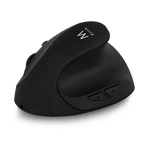 Mишка Ewent EW3150, oптична, безжична, вертикална, 1600 dpi, USB, Черна