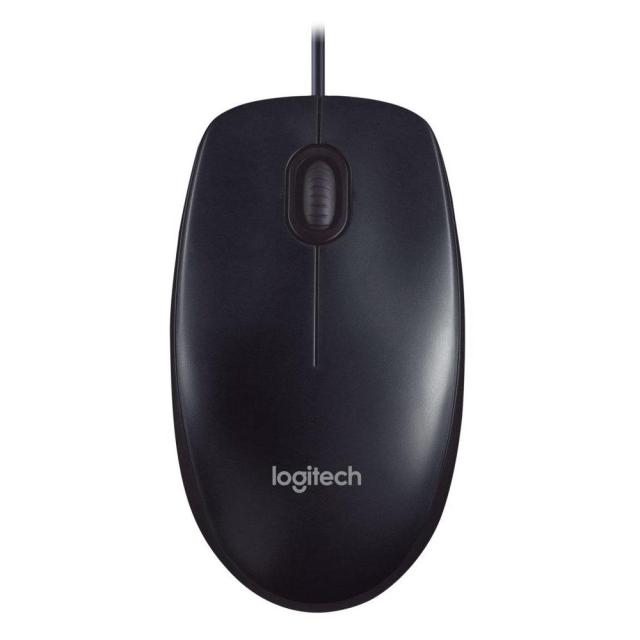 Мишка LOGITECH M90, оптична, USB, черен