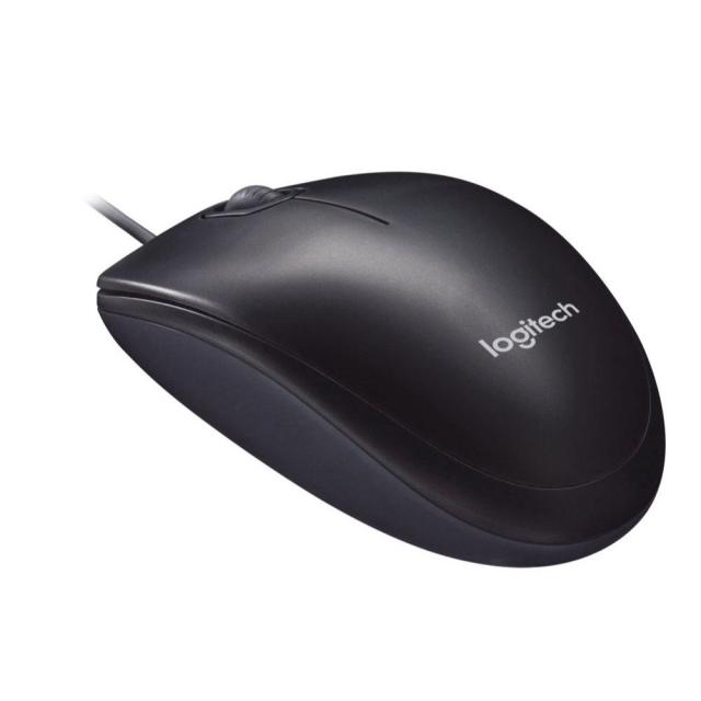 Мишка LOGITECH M90, оптична, USB, черен